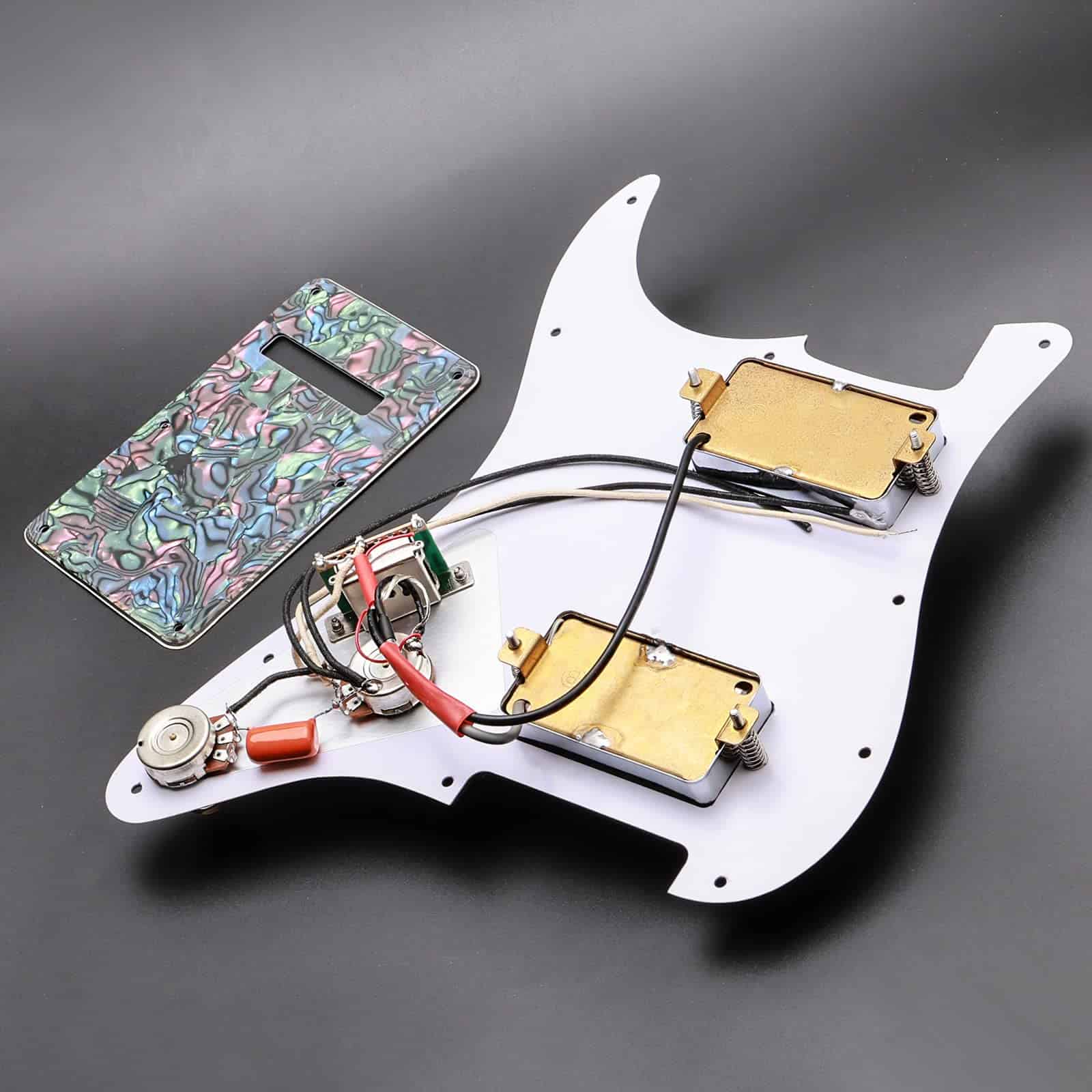 Unxuey 11 Hole HH Pickguard Scratch Plate Back Plate con - Imagen 7