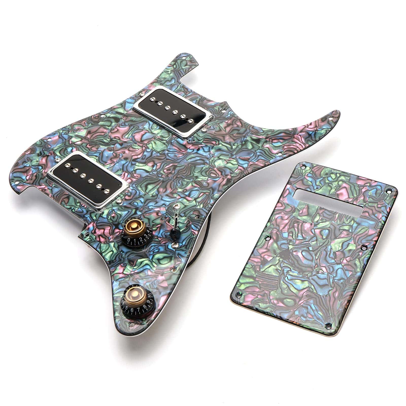 Unxuey 11 Hole HH Pickguard Scratch Plate Back Plate con - Imagen 3