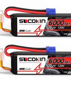 2 Packs de Batería Lipo 6S 22.2V 120C 6000mAh con Estuche