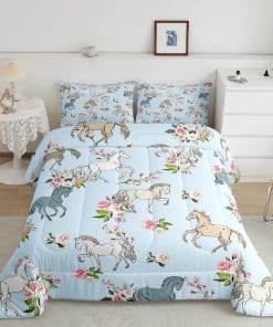 Edredón de Caballo Tamaño Twin, Granja Vaquera Occidental