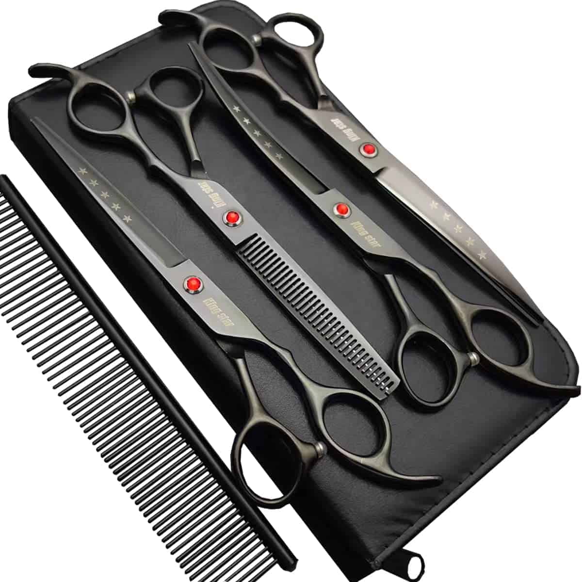 Juego de tijeras de peluquería profesional de titanio de