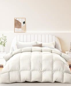 Edredón Kapok King Size, Relleno Blanco Reciclado de Plumón