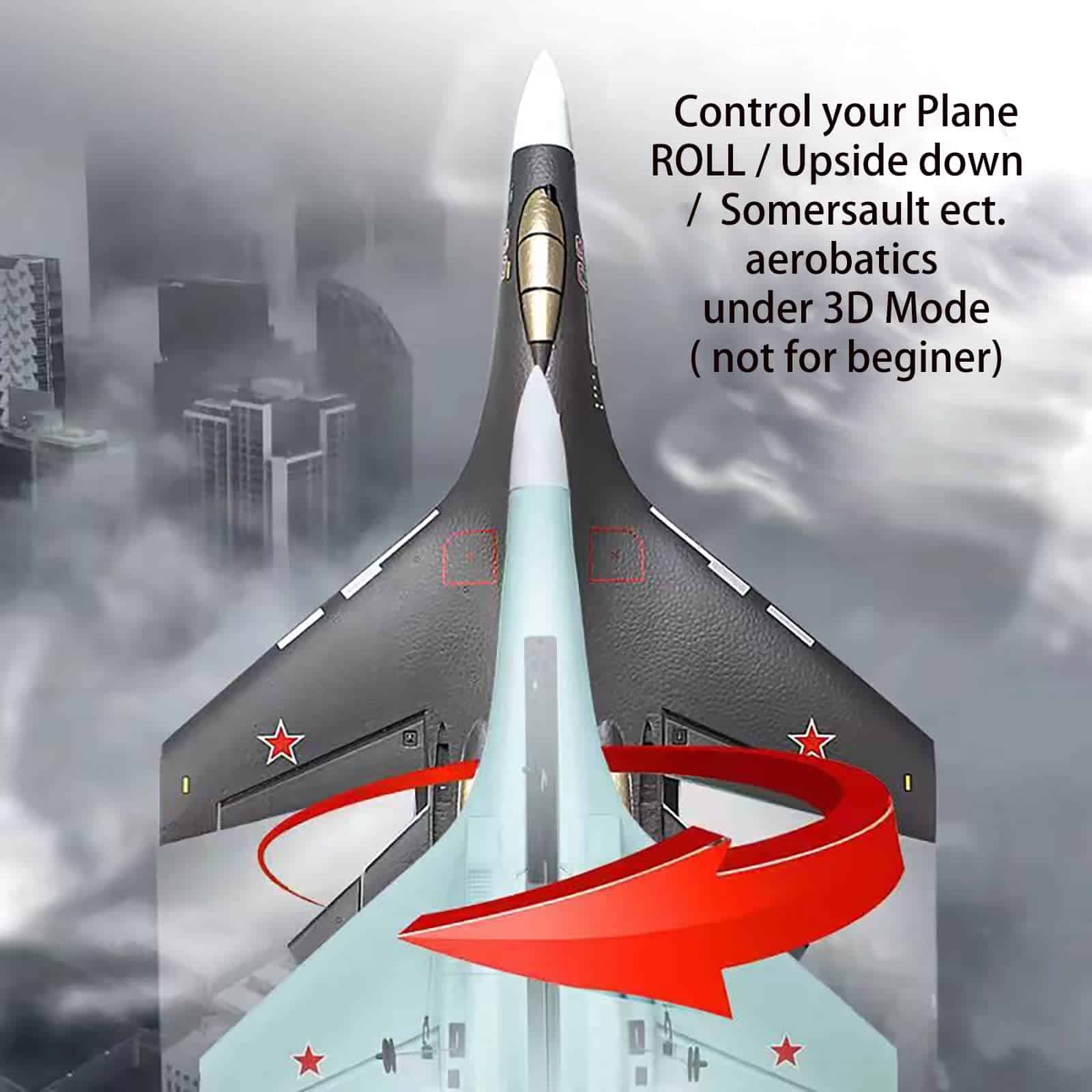 Avión RC PLRB TOYS Juguete de Avión de Control Remoto RTF - Imagen 3