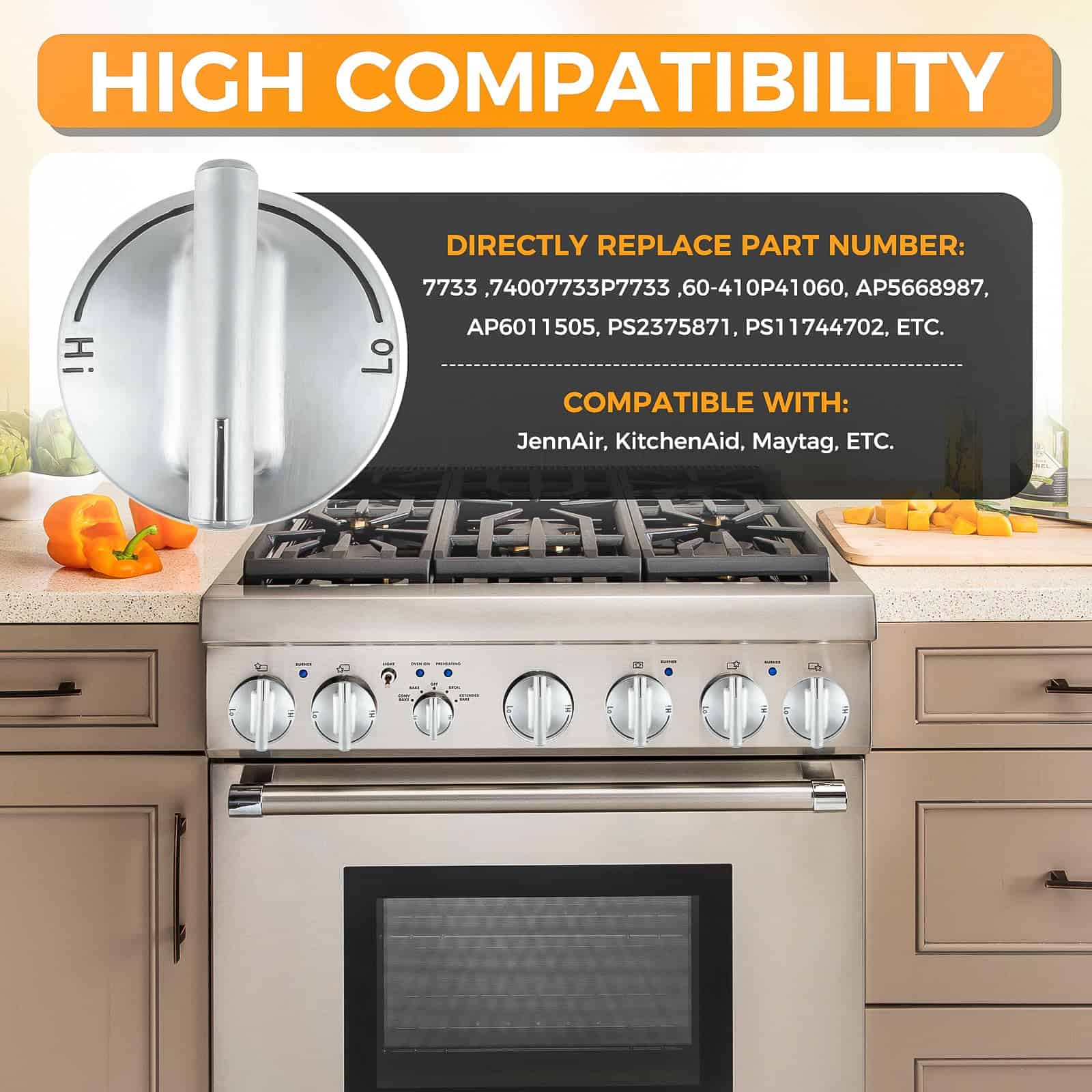 MOOTVGOO 4 Pack 7733P410-60 Perillas de Control para - Imagen 5