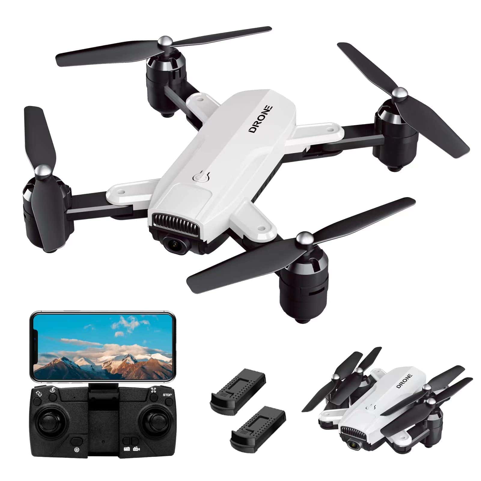 Drone plegable ZD6 con cámara FPV HD 1080P, cuadricóptero
