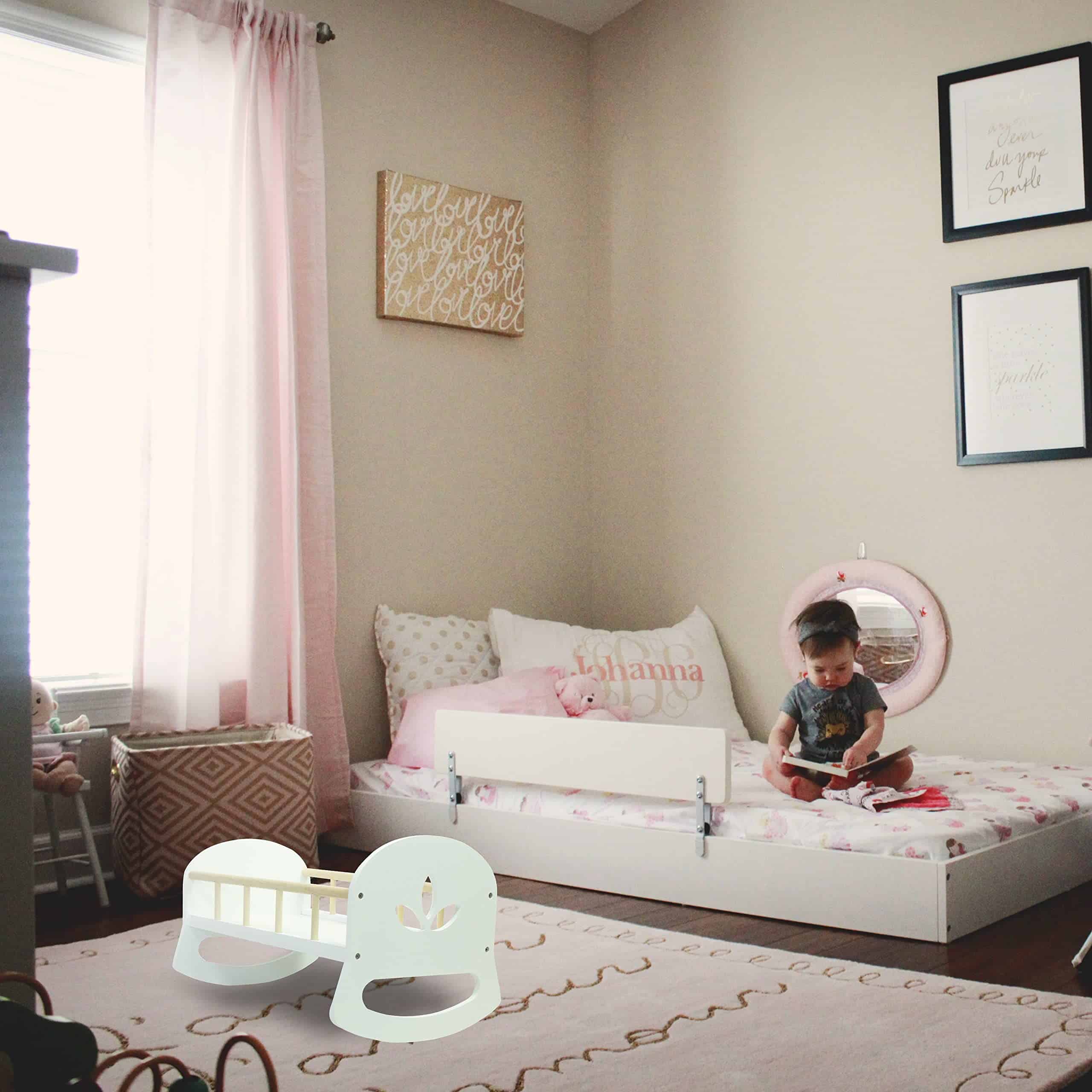 Cuna Leonora Blanca de Estilo Escandinavo para Muñecas - - Imagen 6