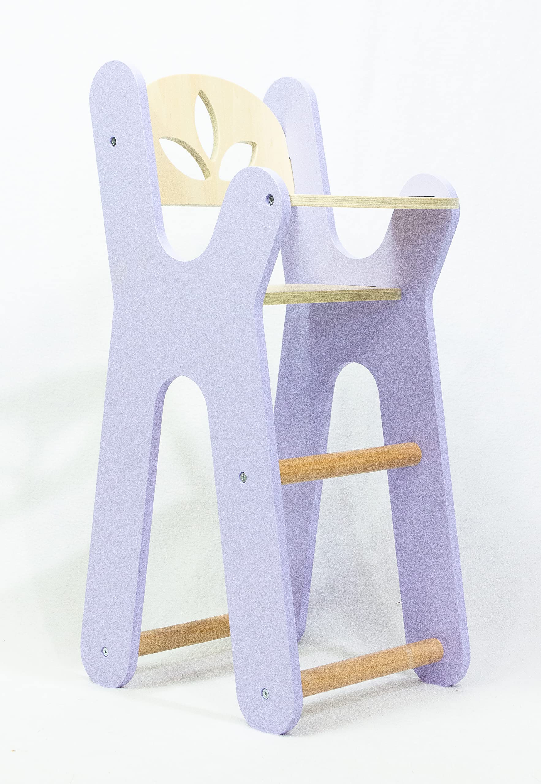 Silla Alta de Madera para Muñecas Leonora - Silla Morada