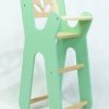 Leonora - Silla Alta de Madera para Muñecas - Silla Verde