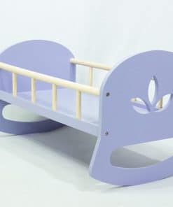 Cuna de madera escandinava Leonora - Morado - para muñecas