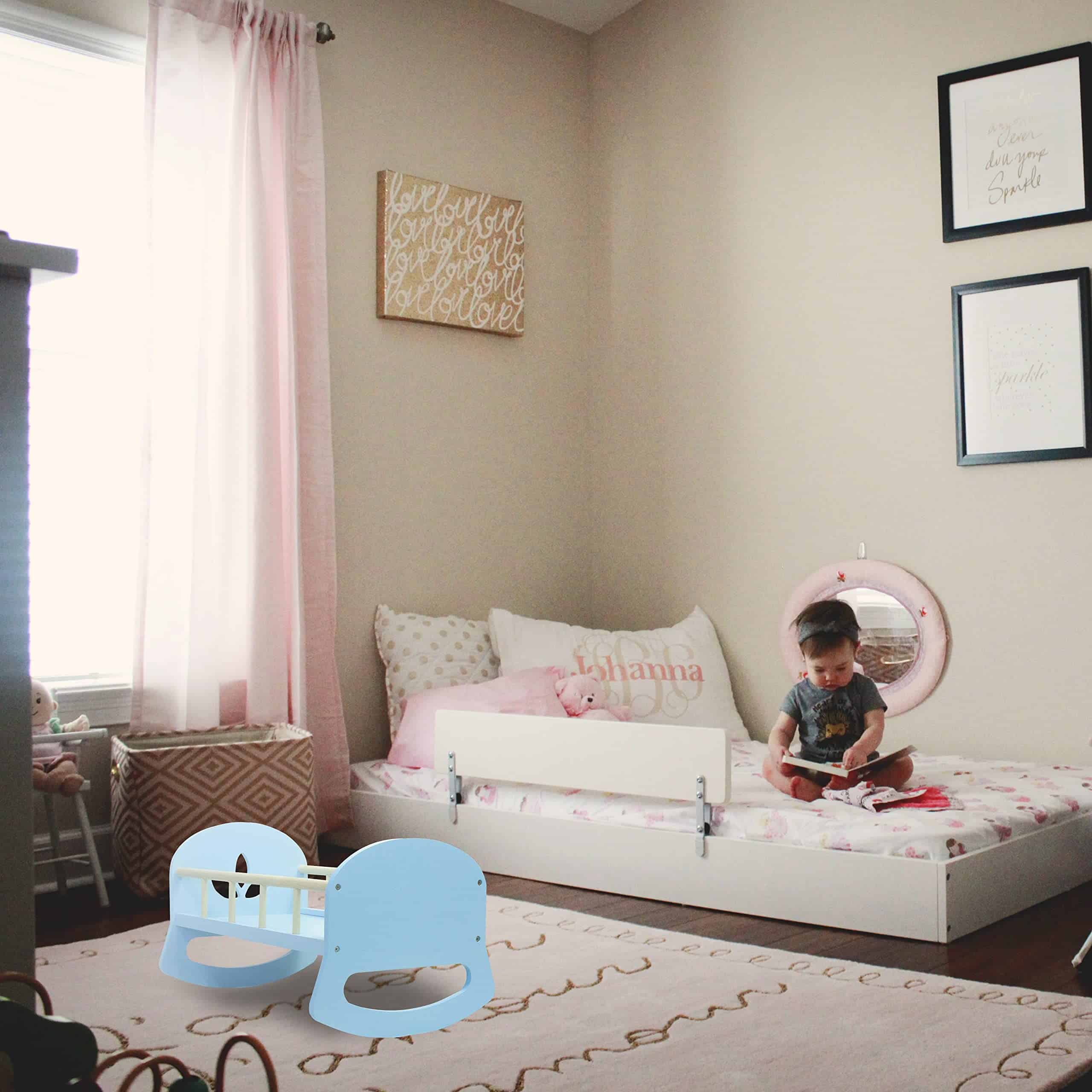 Cuna de Madera Leonora - Azul - Estilo Escandinavo - Para - Imagen 6