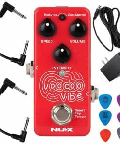 Paquete NuX Voodoo Vibe con 2 cables de parche, 6 púas