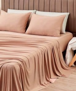 Juego de sábanas de lujo para cama completa con 2 fundas de