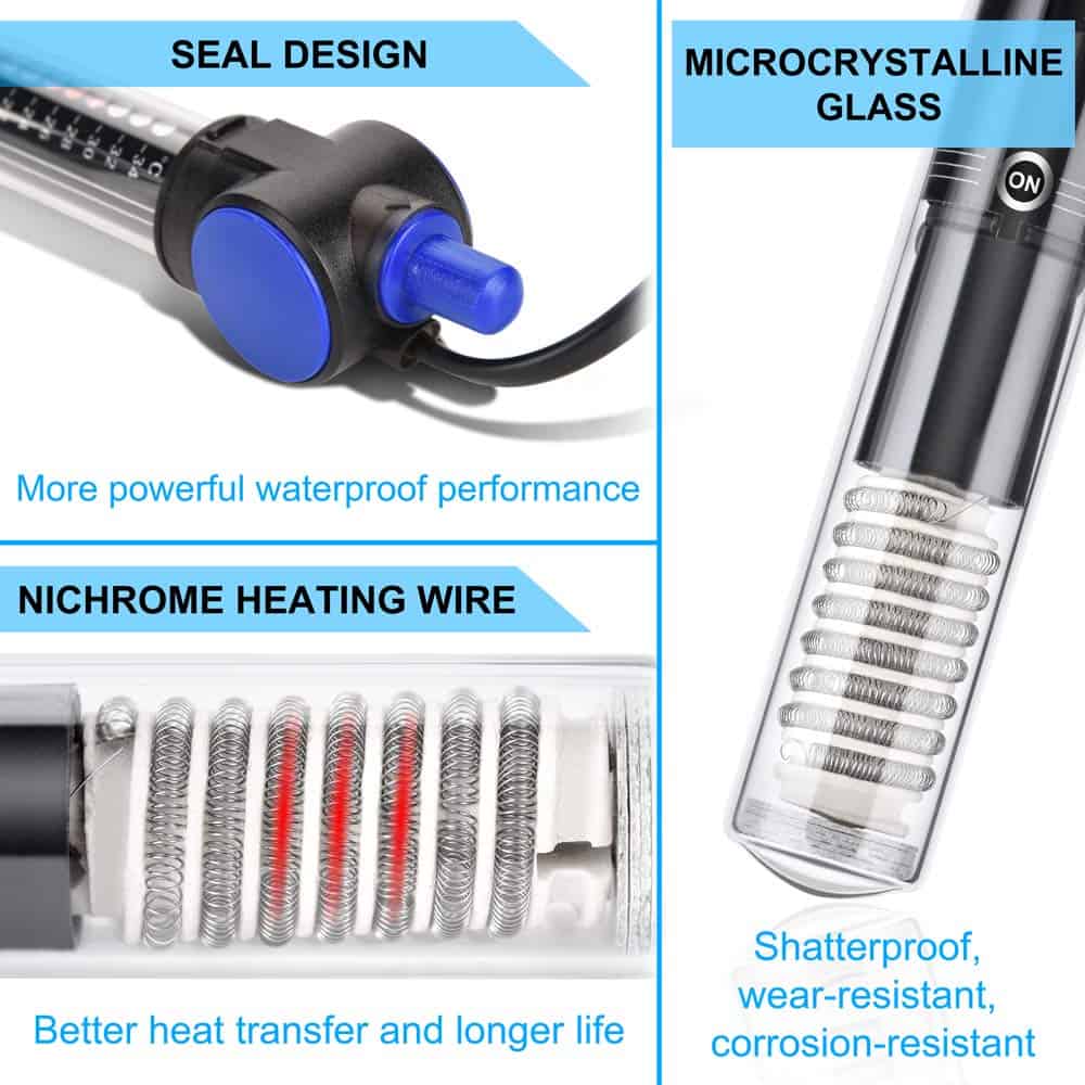 Calentador de Acuario Sumergible BKTC 200W para Pecera de - Imagen 6