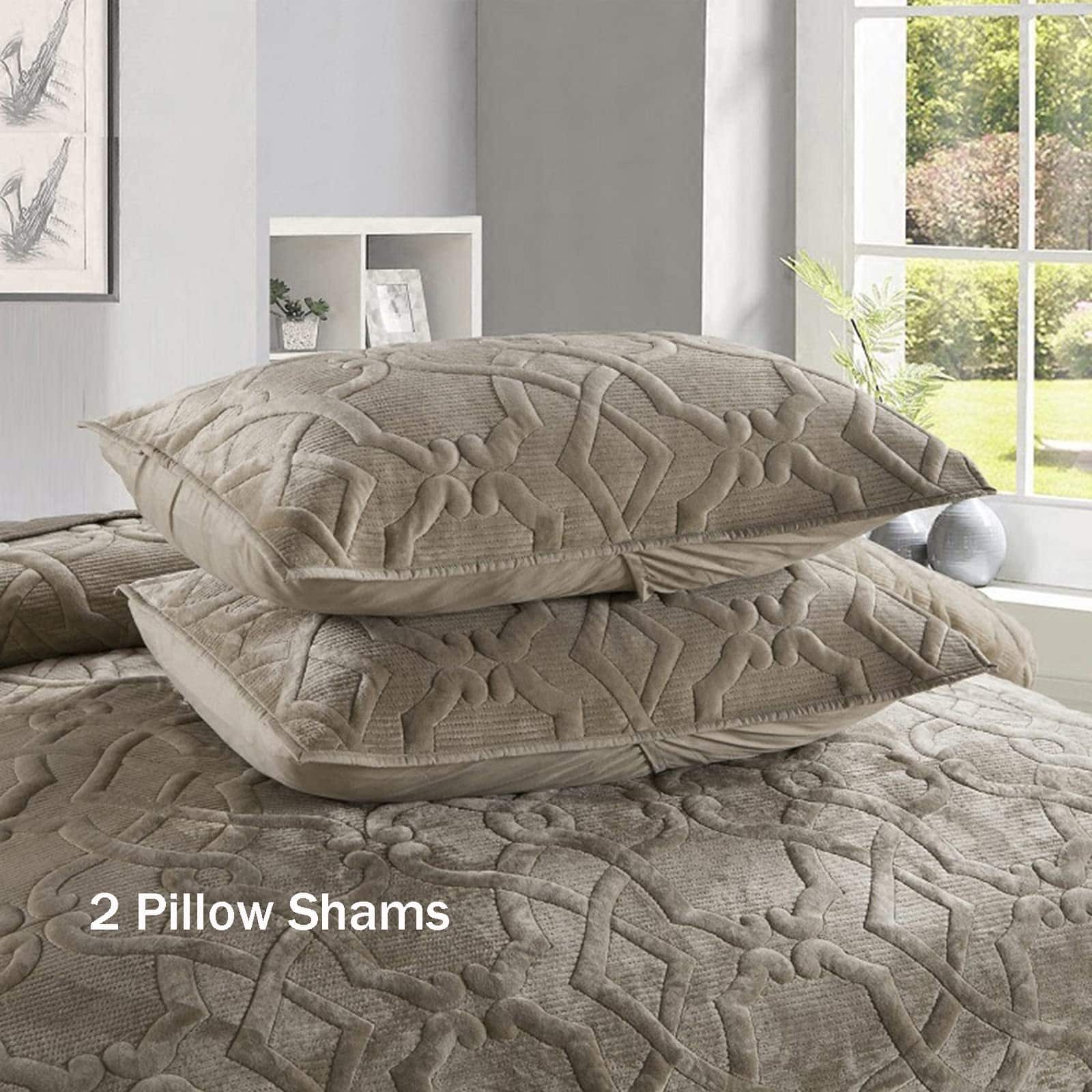 Colcha acolchada de terciopelo falso KISKIS, juego de - Imagen 6