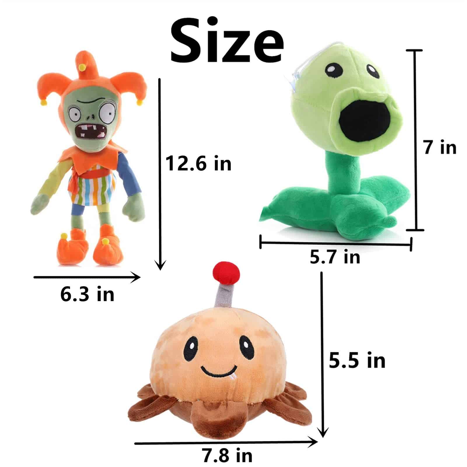 Juego de 15 Peluches de Plantas y Zombis PVZ PVZ 1 2 - Imagen 4