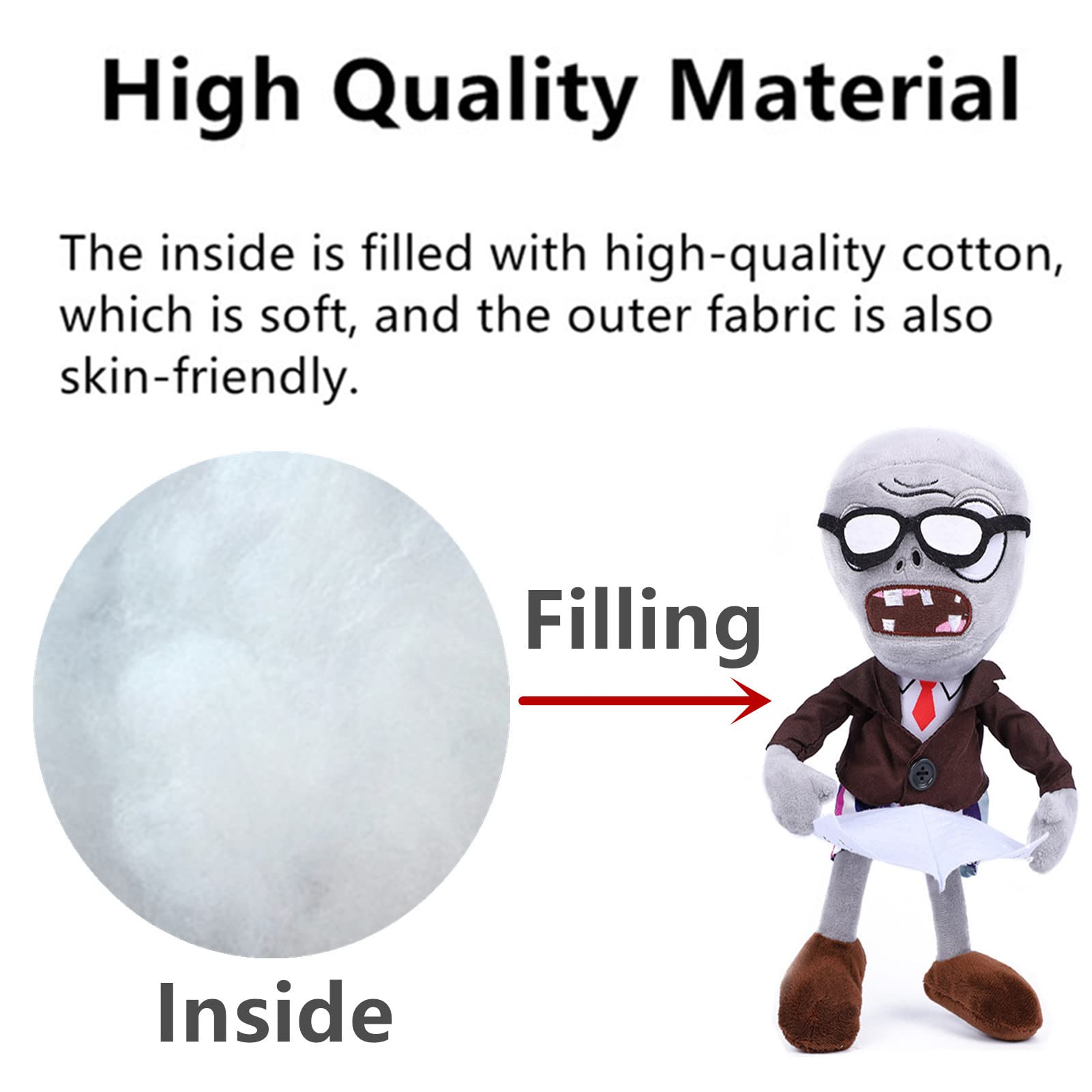 Juego de 15 Peluches de Plantas y Zombis PVZ PVZ 1 2 - Imagen 6