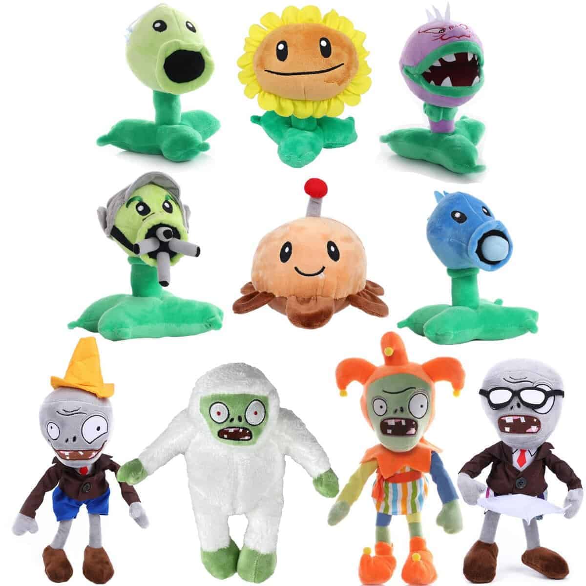 JHESAO 10 PCS Peluches de Plantas y Zombies PVZ Peluches