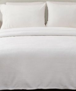 Juego de sábanas de felpa extra suave Great Bay -Blanco de I