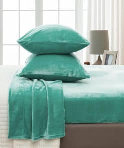 Set de Sábanas de Terciopelo Plush para Cama Extra Suave