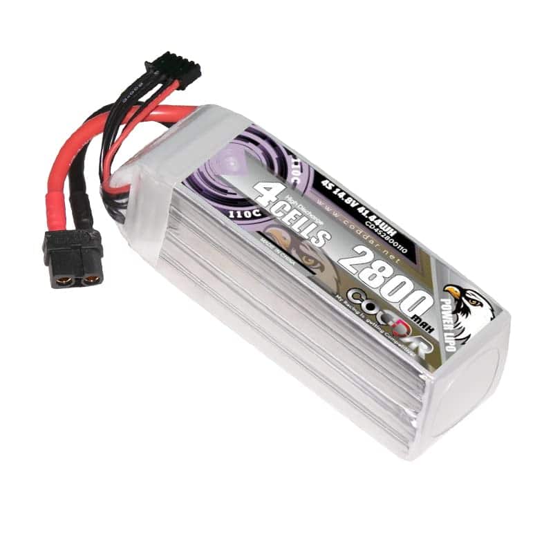 Batería LiPo CODDAR 2800mAh 4S 14.8V 110C con Conector XT60