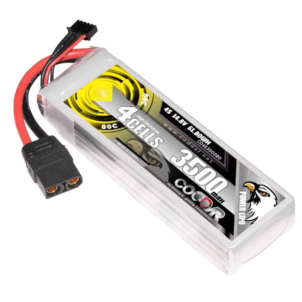 Batería LiPo CODDAR 3500mAh 4S 14.8V 80C con Conector XT90