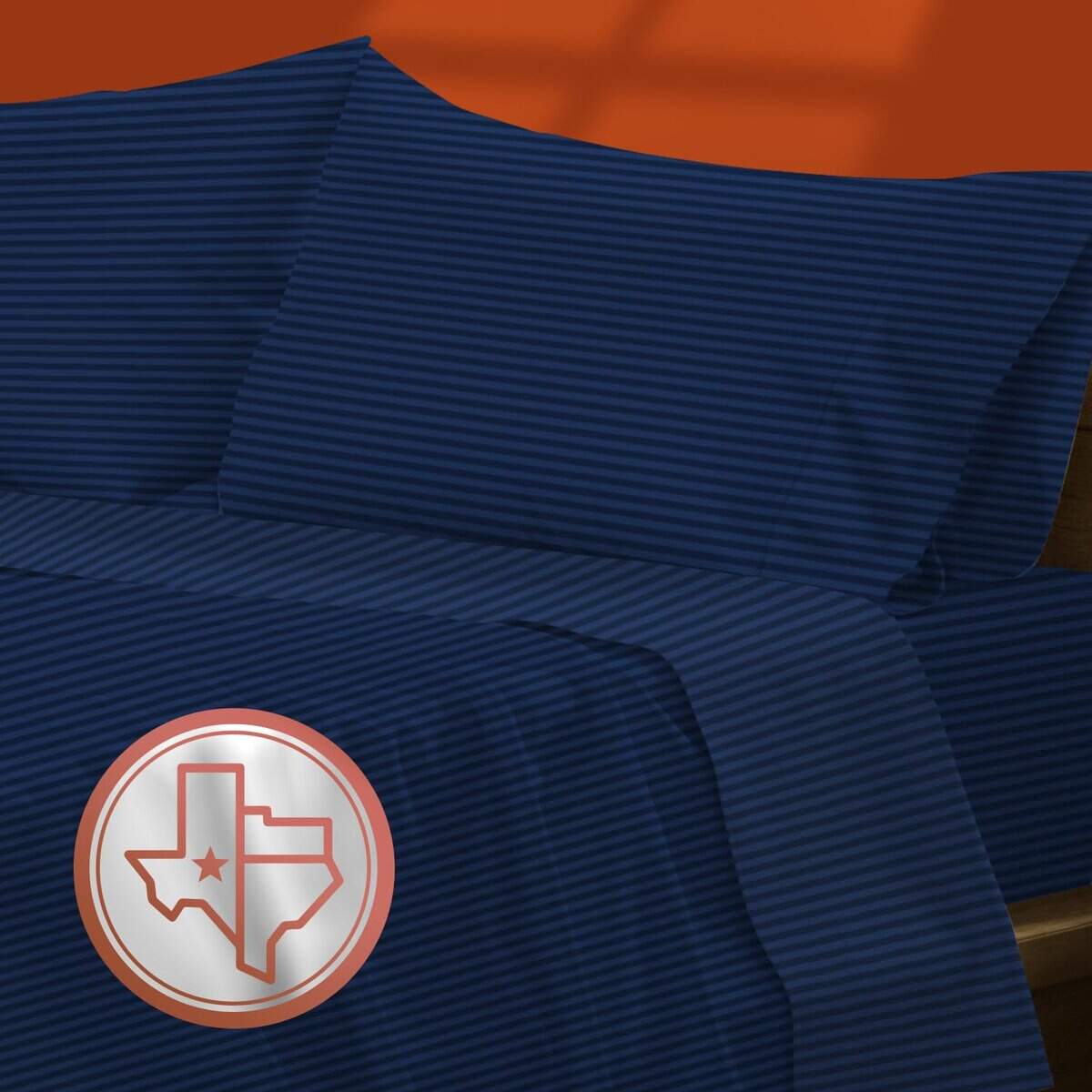 TEXAS LINEN CO. Juego de sábanas de -Azul marino