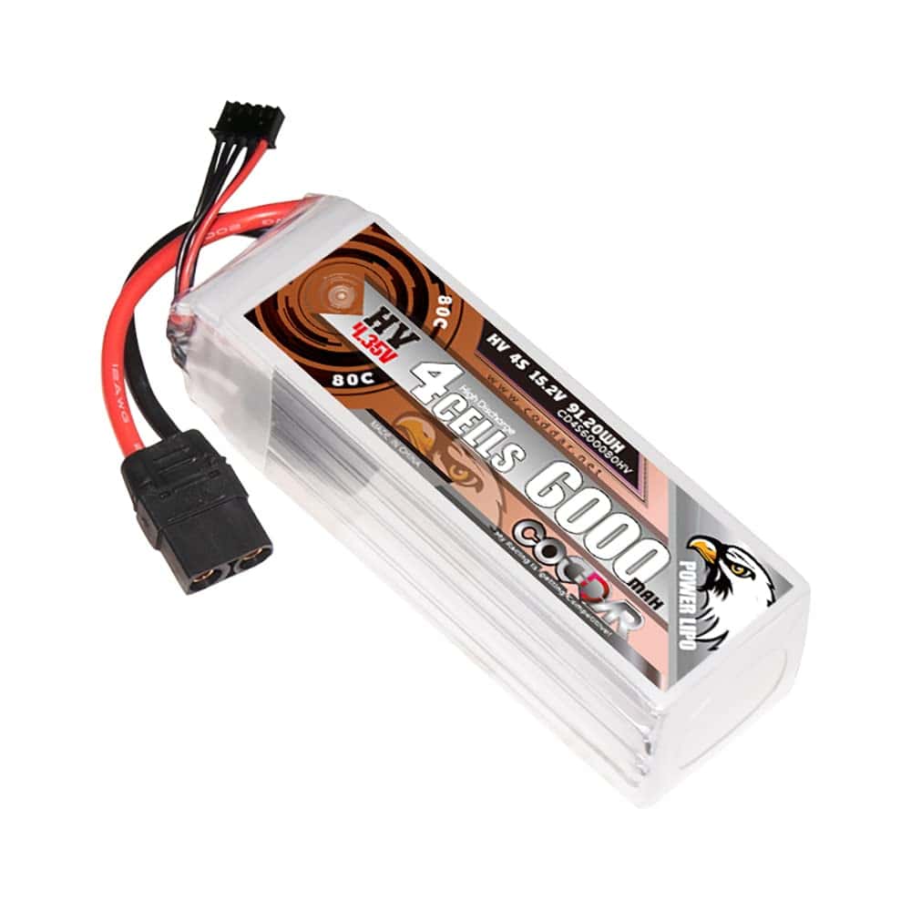 Batería LiPo CODDAR 6000mAh 4S 15.2V 80C con Conector XT90
