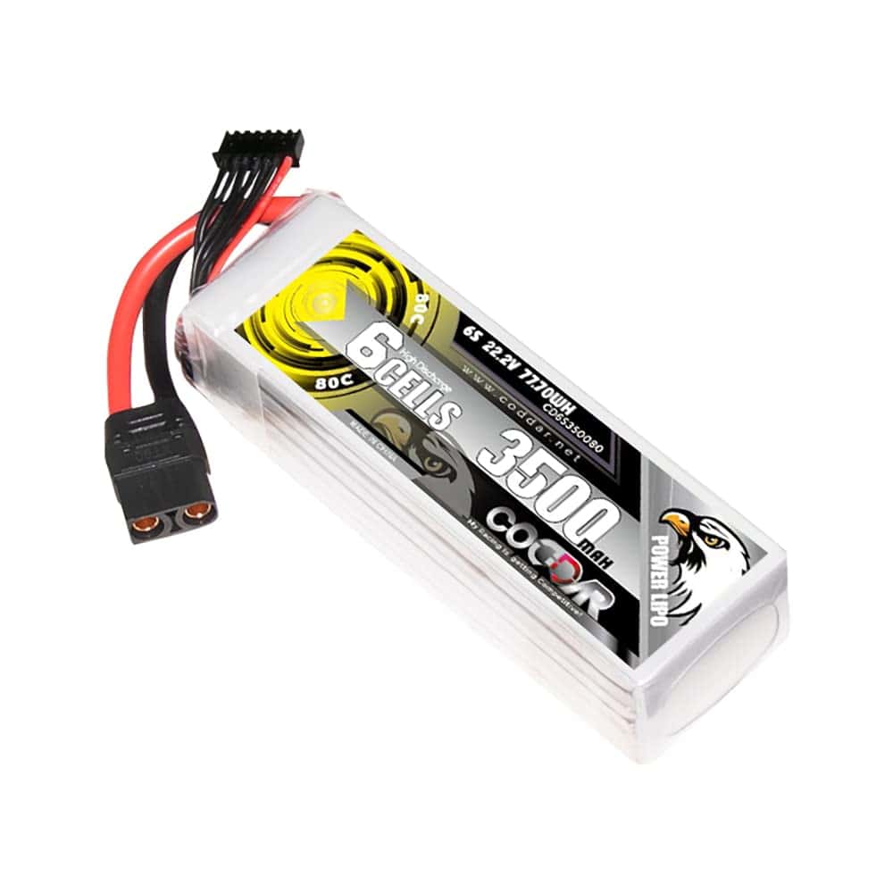 Batería LiPo CODDAR 3500mAh 6S 22.2V 80C con Conector XT90