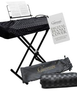 Clairevoire Cubierta para Piano Digital, -Negro Ébano