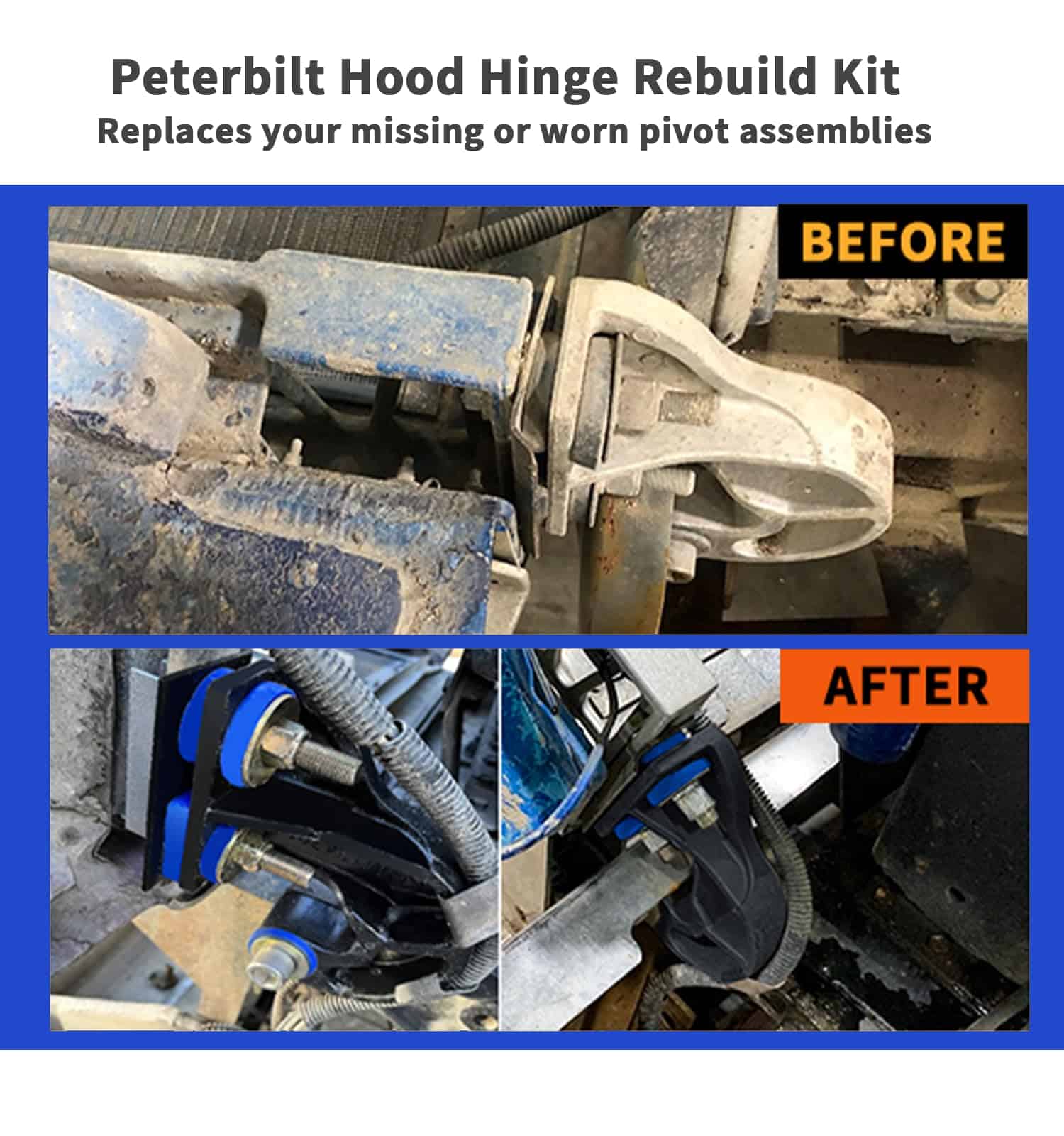 Kit de Ensamble de Conjunto de Bisagra de Capó Inferior - Imagen 6