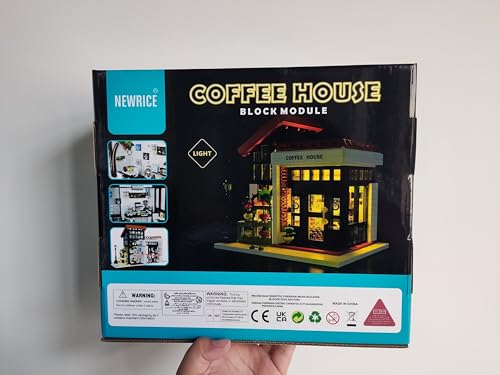 NEWRICE Cafe House Architecture Building Set con luz LED, - Imagen 9