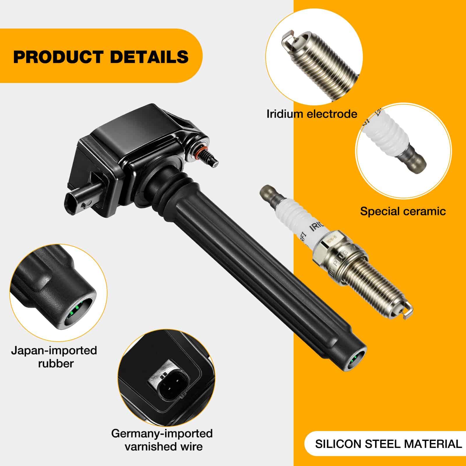 Bobina de Encendido UF648 y Bujías de Iridio 97390 - Imagen 3