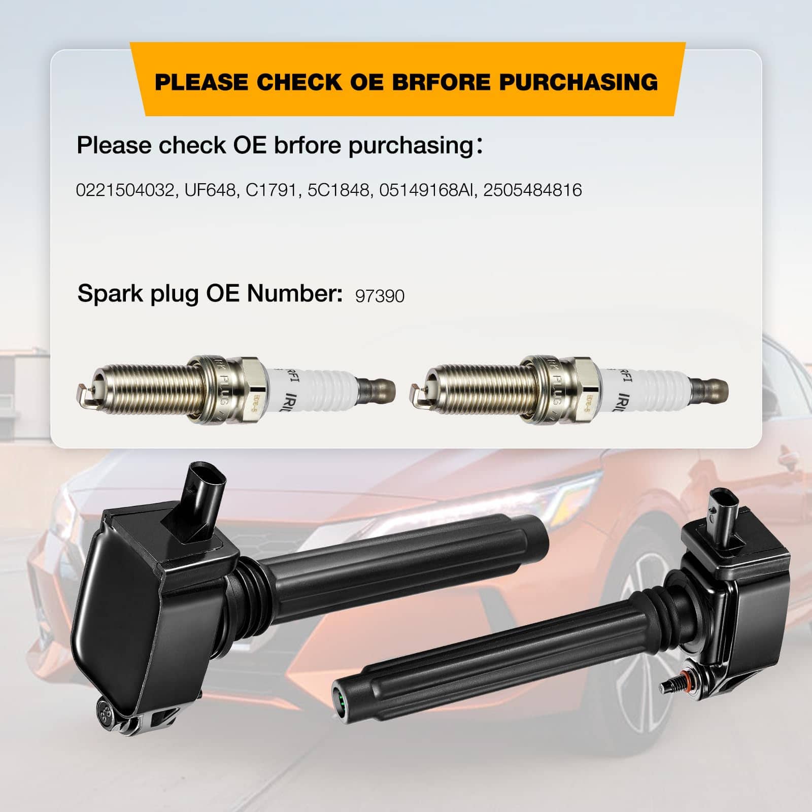 Bobina de Encendido UF648 y Bujías de Iridio 97390 - Imagen 5