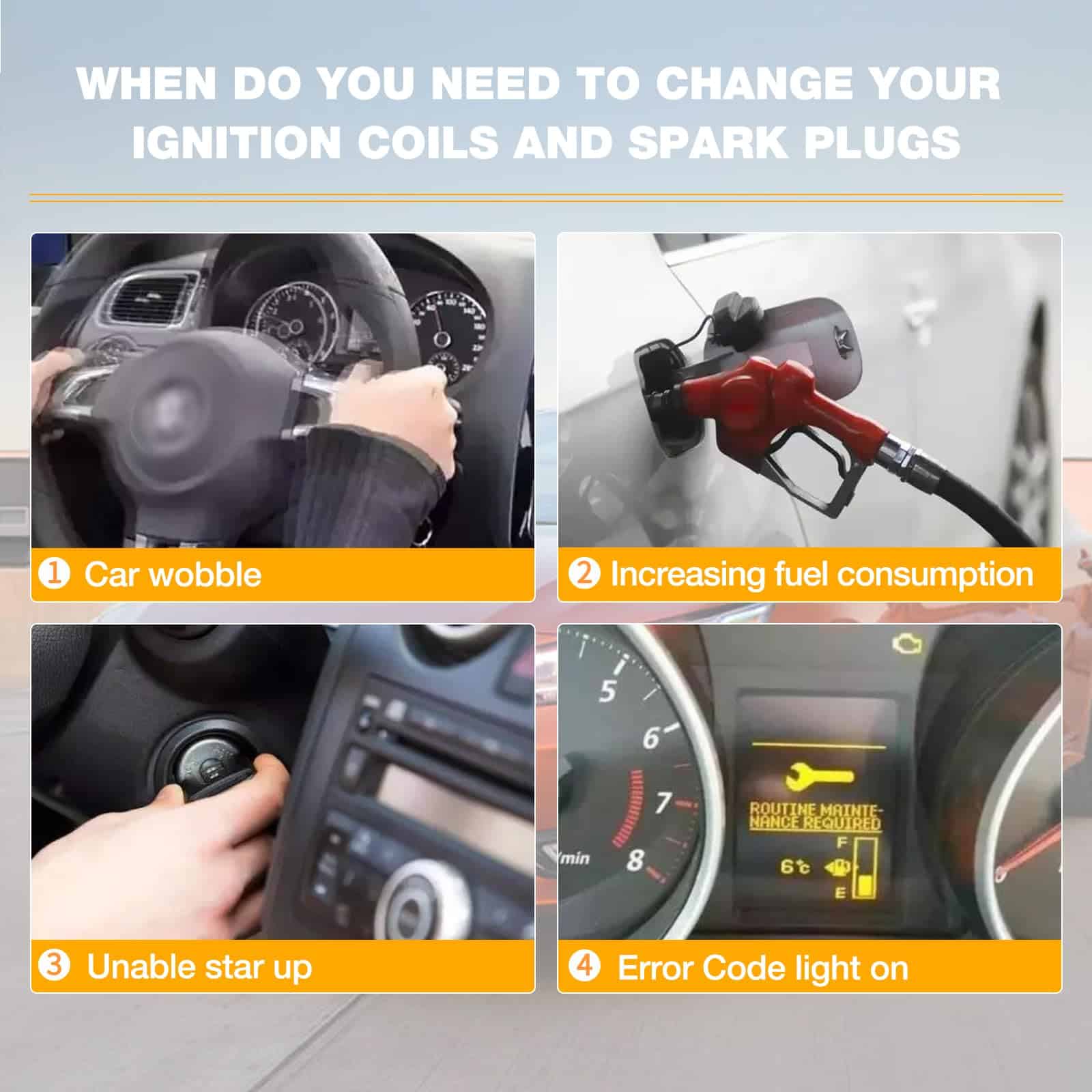 Bobina de Encendido UF648 y Bujías de Iridio 97390 - Imagen 6