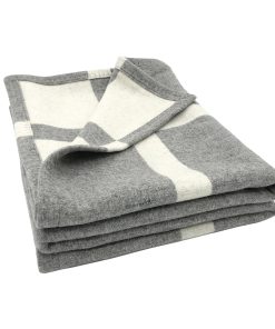 Manta de Lana y Mantas 90% Lana Manta Cálida -Gris