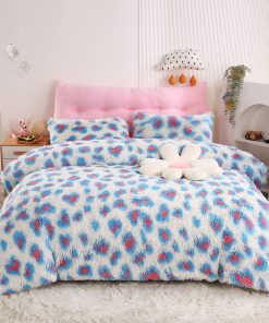 Juego de Funda de Edredón de Lujo de Felpa Esponjosa Shaggy