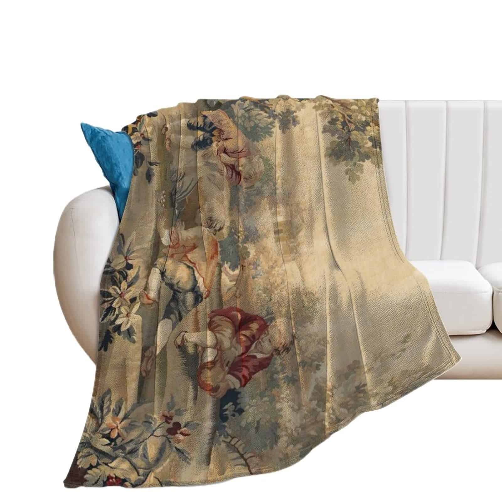 Manta de Tiro de Franela con Estampado de Tapicería - Imagen 3