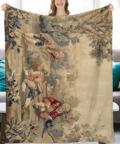 Manta de Tiro de Franela con Estampado de Tapicería