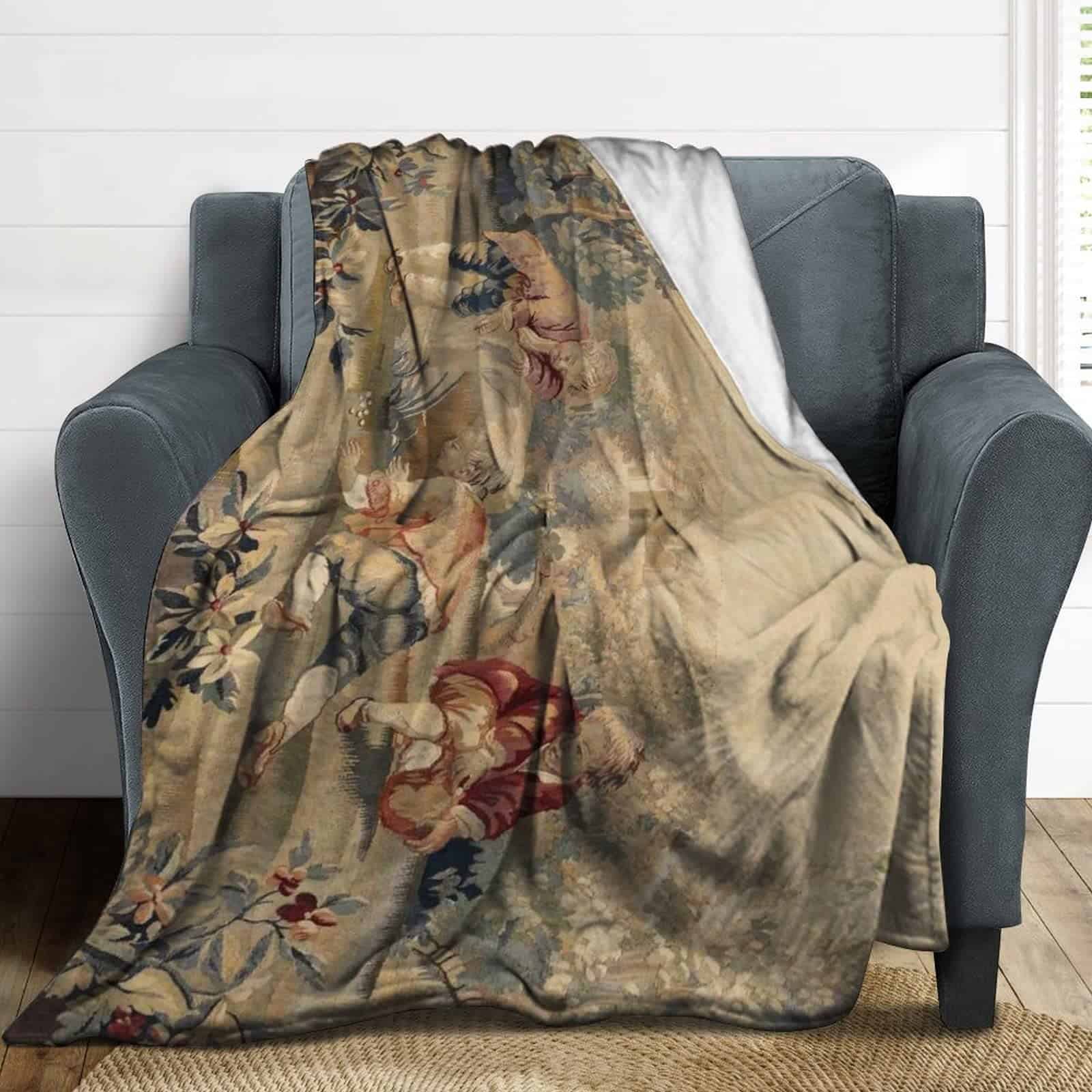 Manta de Tiro de Franela con Estampado de Tapicería - Imagen 8