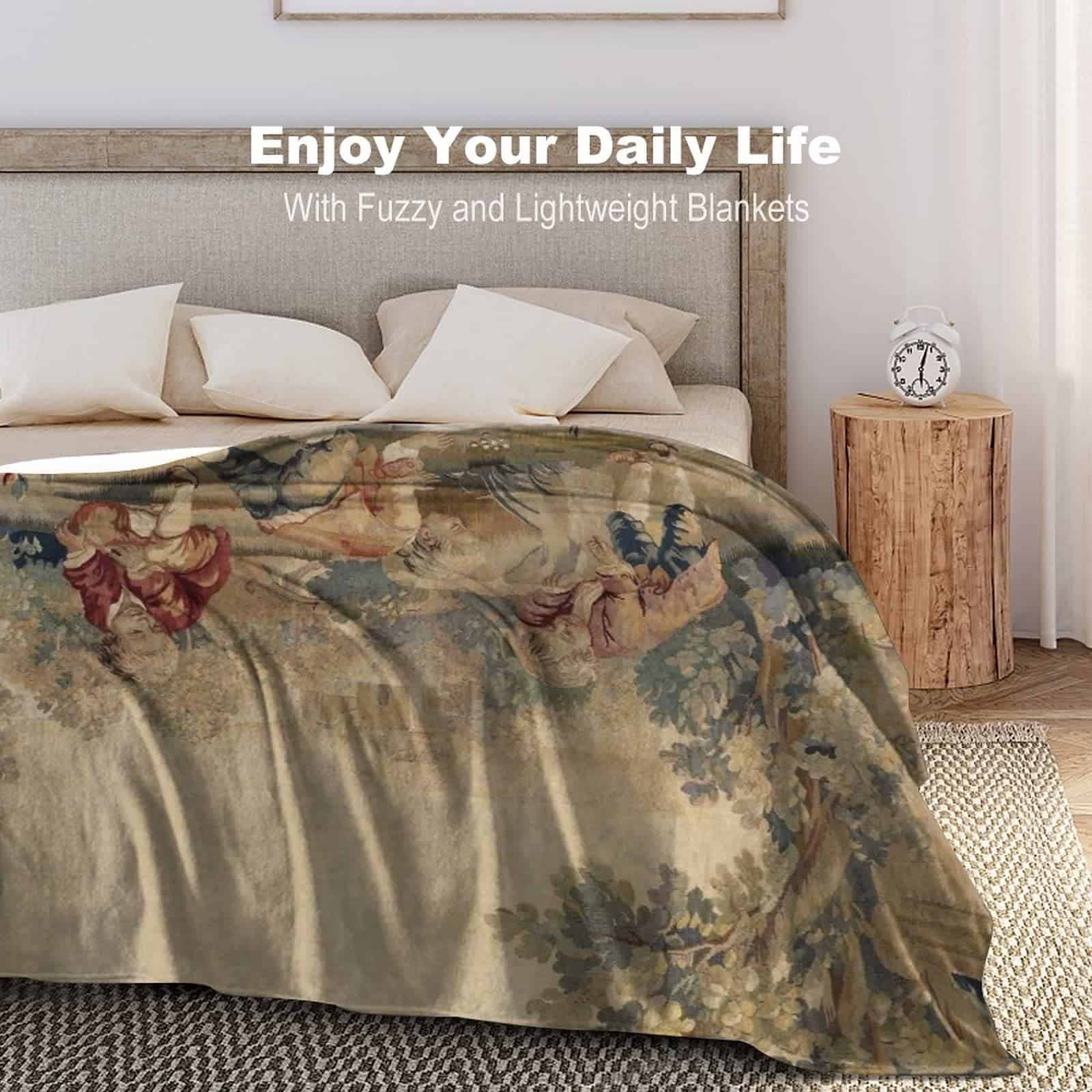 Manta de Tiro de Franela con Estampado de Tapicería - Imagen 6