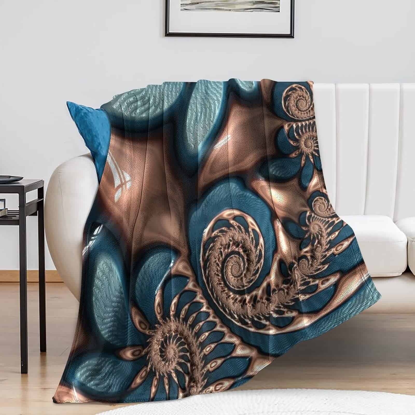 Mantas de tiro de Franela de Felpa con Remolino de - Imagen 9