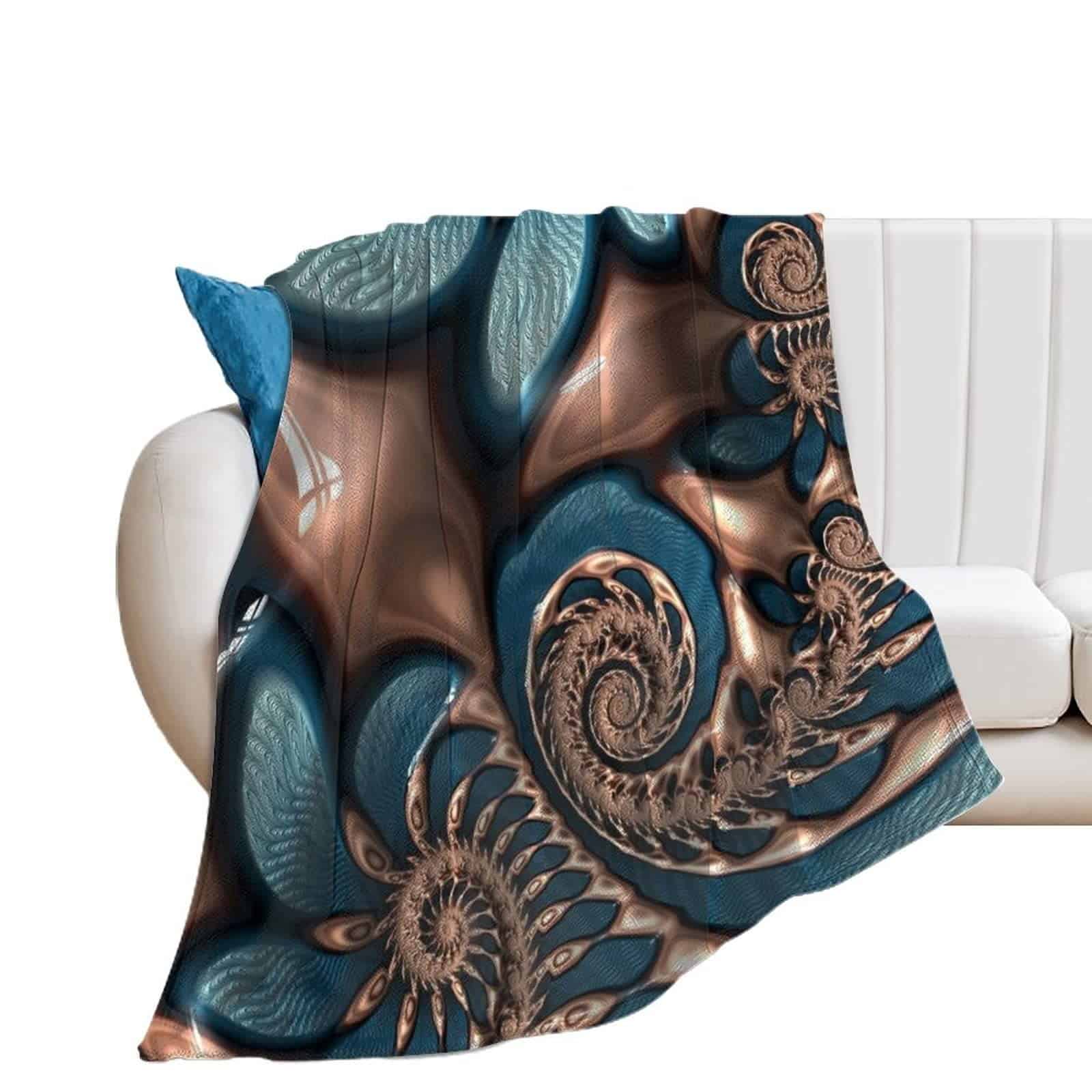 Mantas de tiro de Franela de Felpa con Remolino de - Imagen 3