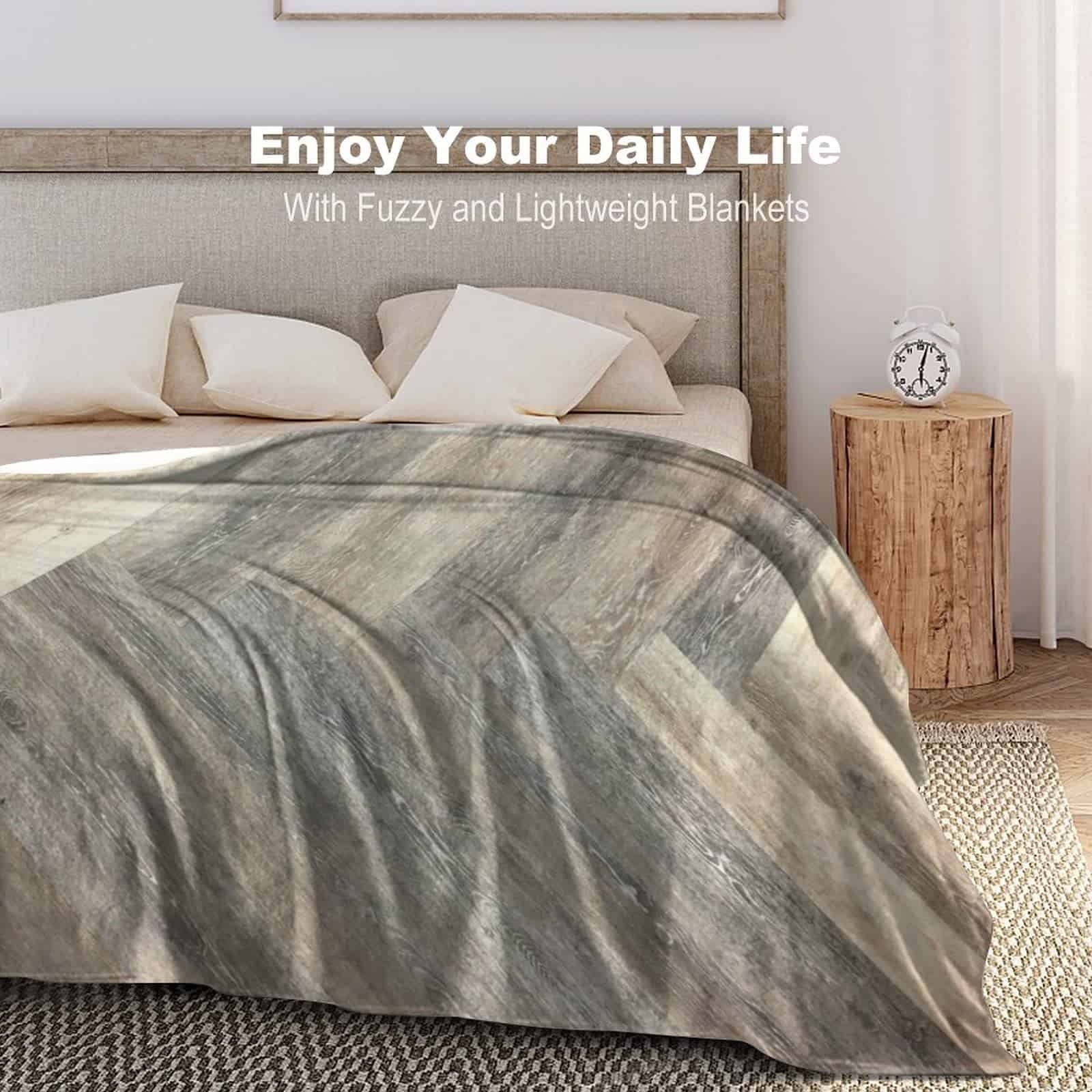 Manta de Franela Caramelo Marrón Gris Beige 50"X40" para - Imagen 6