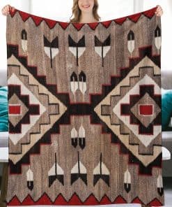Tapiz tejido navajo de 1940 con flechas. Mantas de tiro de