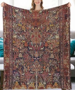 Manta de Felpa Vintage Persa Antigua Arte Natural 50"X40"