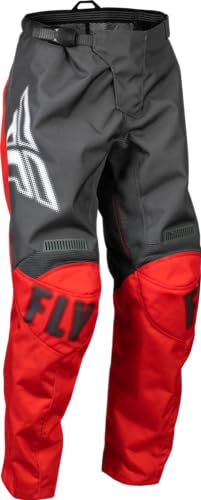 Pantalones Fly Racing 2023 Adult F-16 (Gris/Rojo, Talla 22)