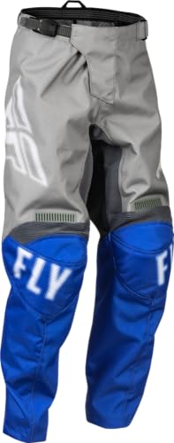 Pantalones Fly Racing 2023 Juvenil F-16 (Gris/Azul, 26)