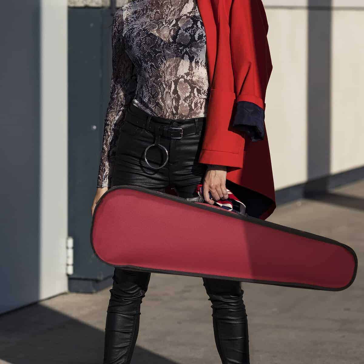 Estuche rígido para violín de tamaño completo 4/4, forma - Imagen 3