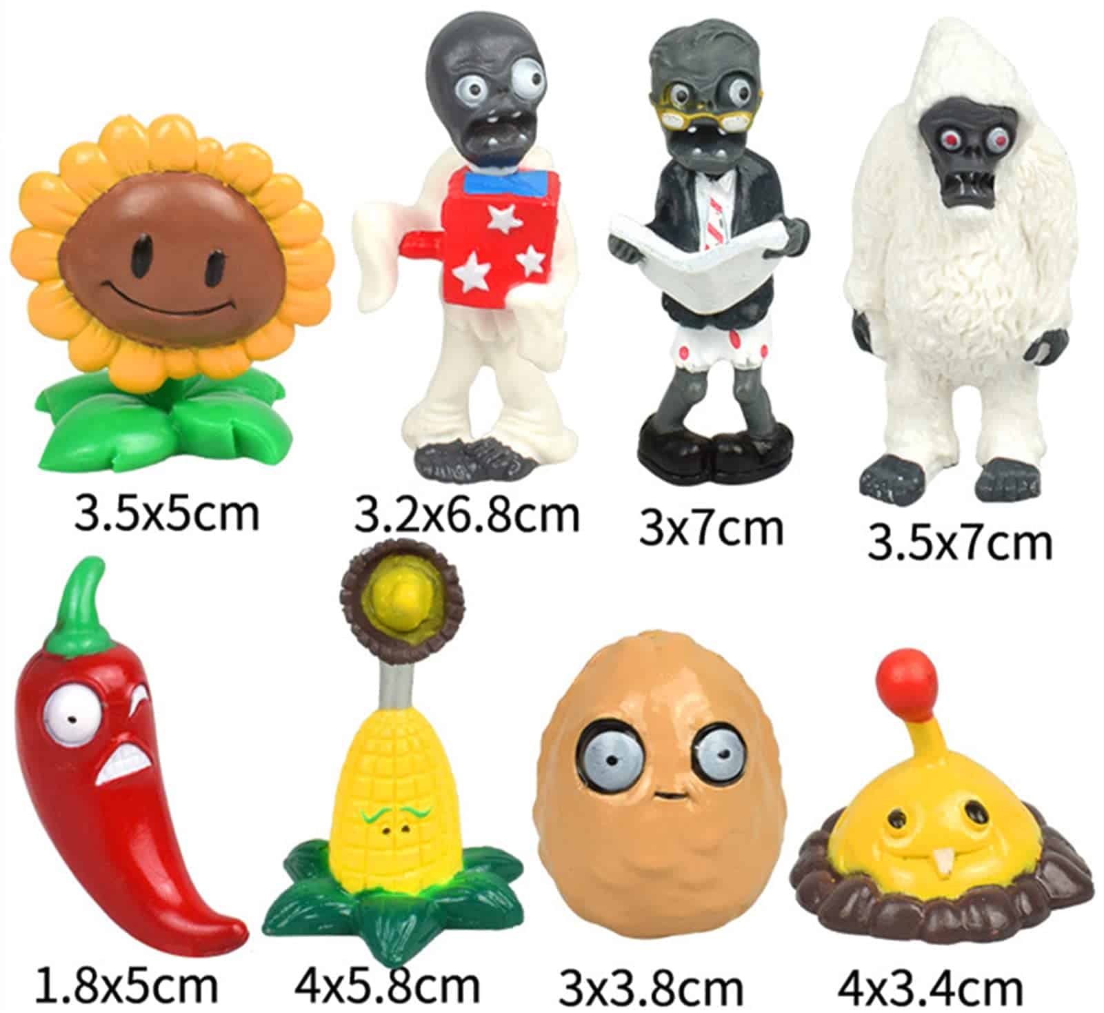 JHESAO 22 PCS Plants PVZ Set de Juguetes Figuras de Zombies - Imagen 4