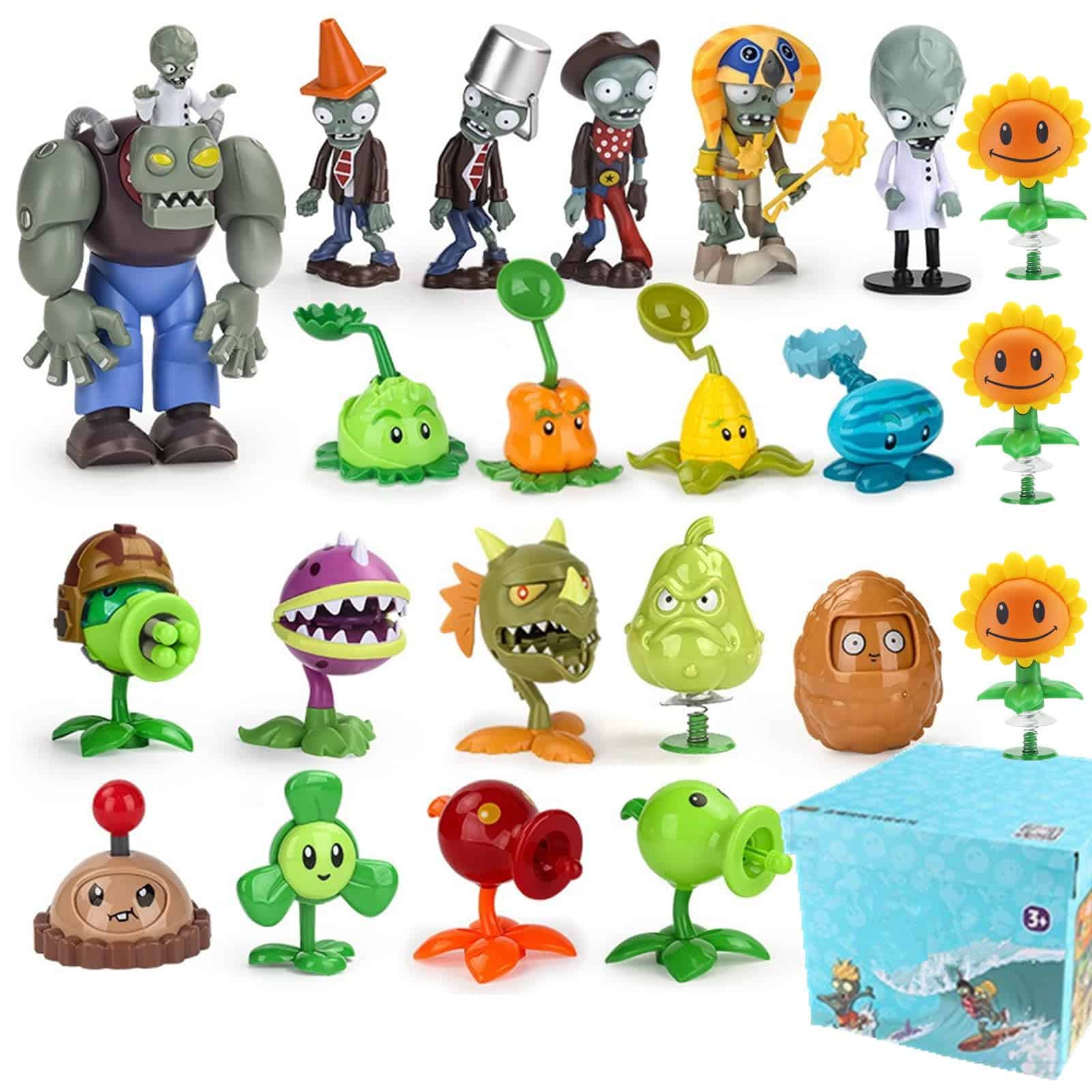 JHESAO 22 PCS Plants PVZ Set de Juguetes Figuras de Zombies